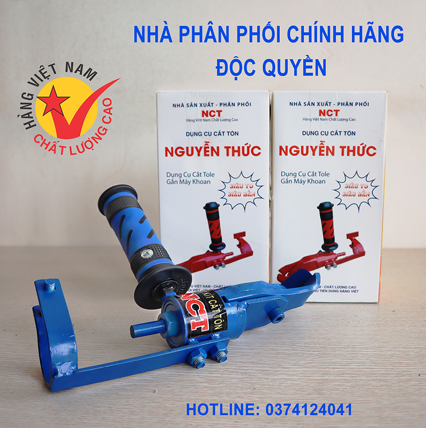 [HÀNG CHÍNH HÃNG] Lưỡi cắt tôn gắn máy khoan - Dụng cụ cắt Tole Nguyễn Thức - Kéo Cắt tôn, sắt, inox - Kéo cắt tôn Nguyễn Thức
