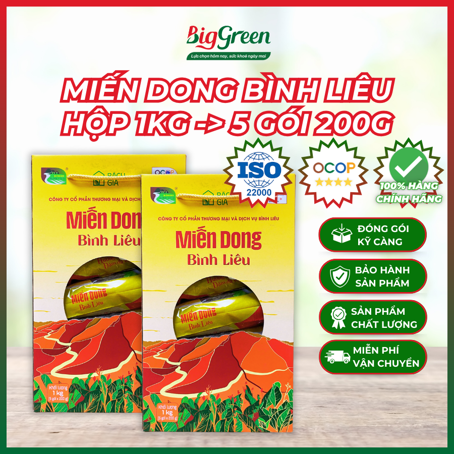 Set Miến Dong Binh Liêu Hộp 1kg(5 gói 200g)