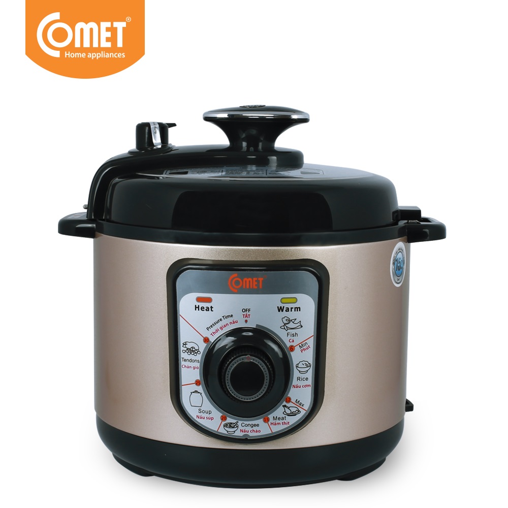 Nồi áp suất đa năng 5l nắp rời 1000w comet cm6160 - hàng chính hãng - bảo hành 12 tháng