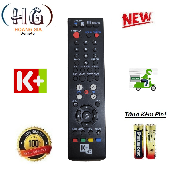 Remote điều khiển đầu thu k+ hd