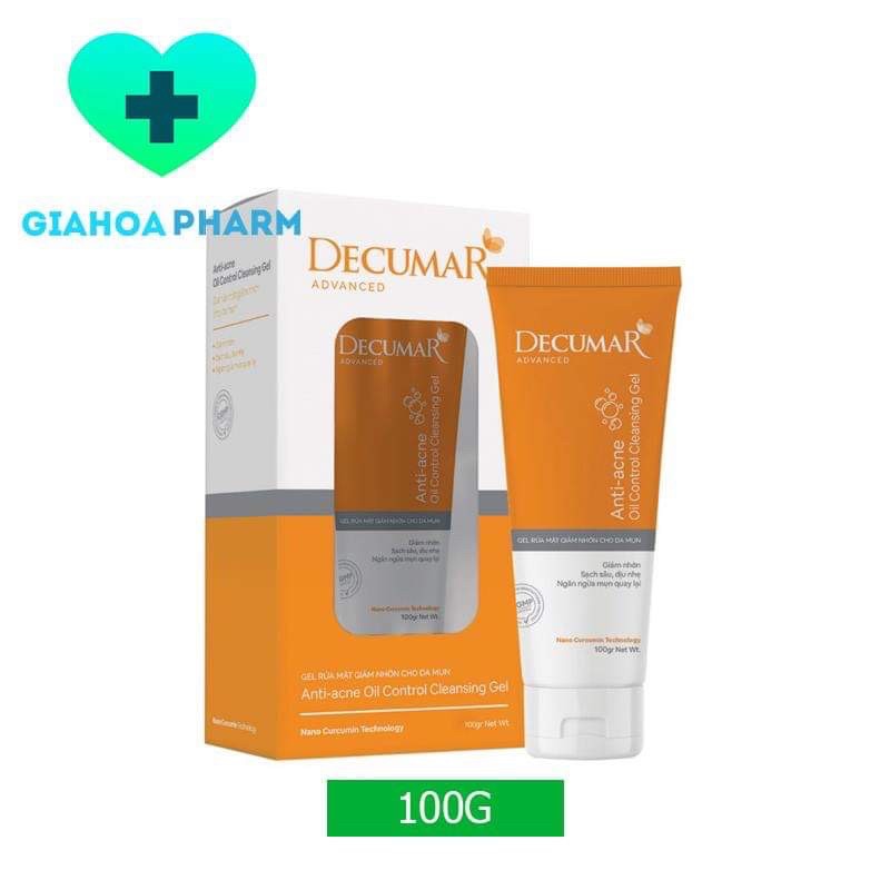 [HCM] Gel rửa mặt giảm nhờn Decumar Advanced 100g