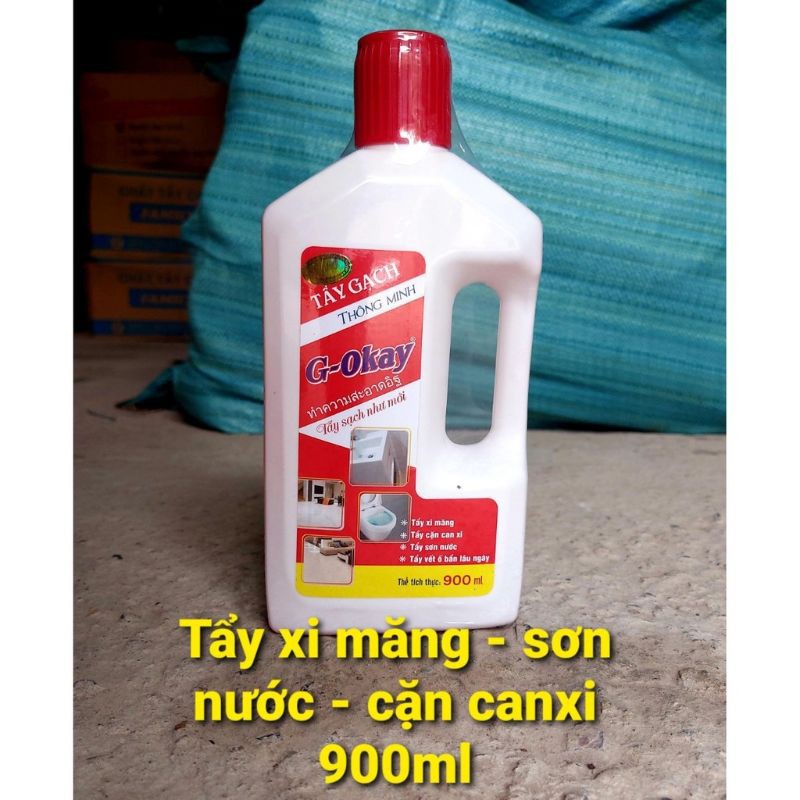Nước tẩy xi măng, lau gạch G okay, tẩy vết ố trên gạch
