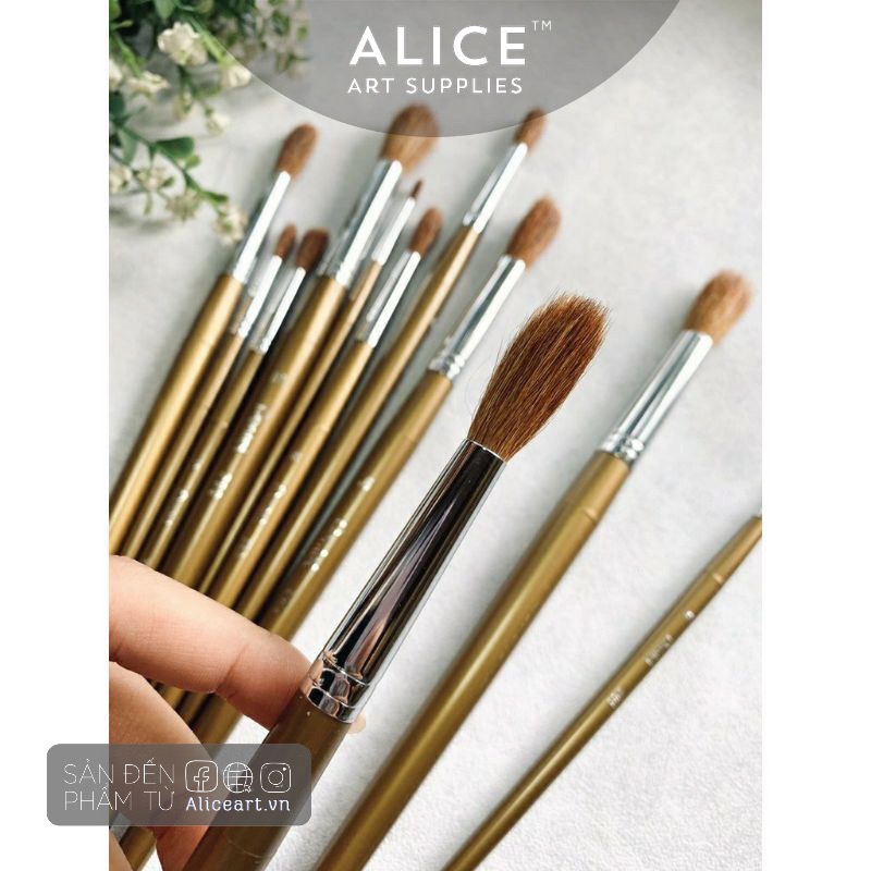 Cọ vẽ màu nước pentel nhật cao cấp đầu lông thú mềm ngậm nước - chính hãng