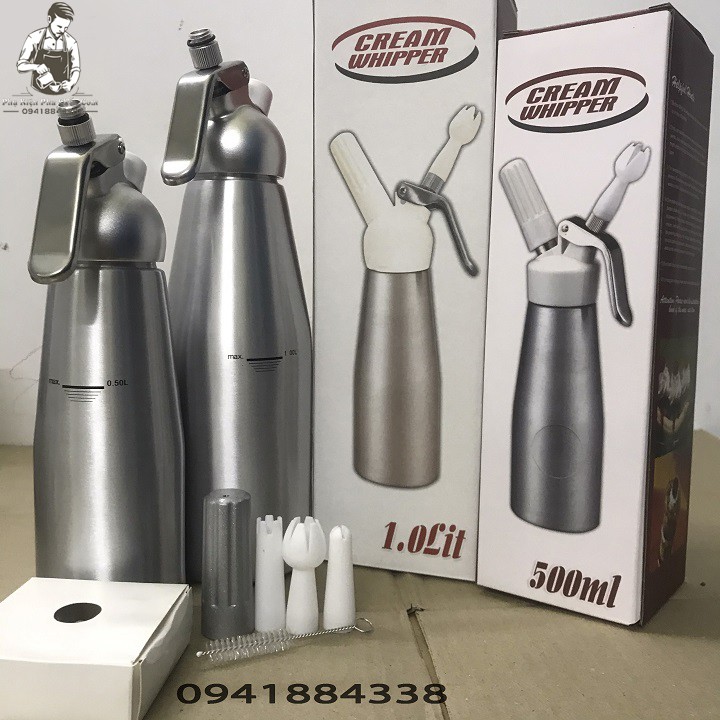 Bình xịt kem tươi cream whipper mosa