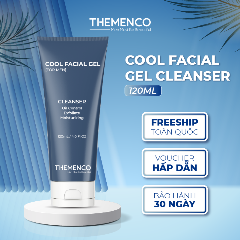 Sữa Rửa Mặt Kiềm Dầu, Ngăn Ngừa Mụn, cấp ẩm Dành Cho Nam Giới The Menco Cool Facial Gel 120ml