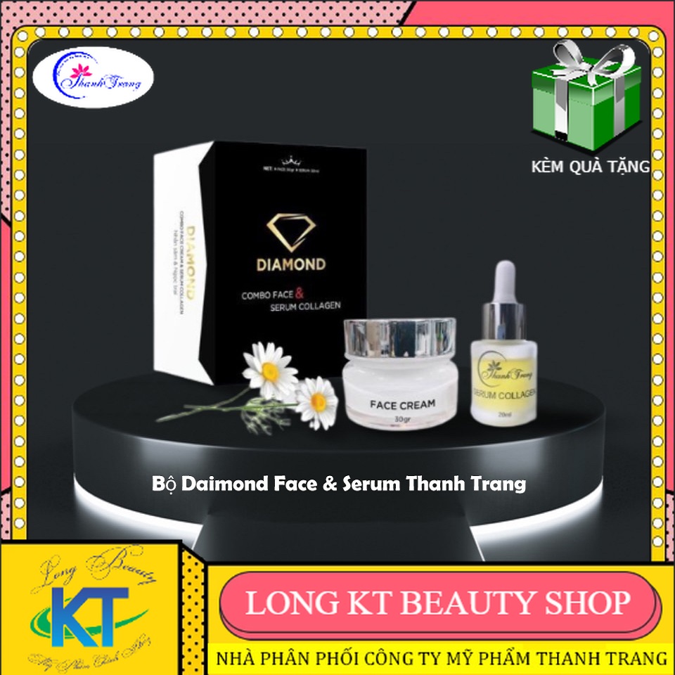 Mẫu mới Kem face cream và serum collagen Diamond Thanh Trang trắng da, chống lão hóa
