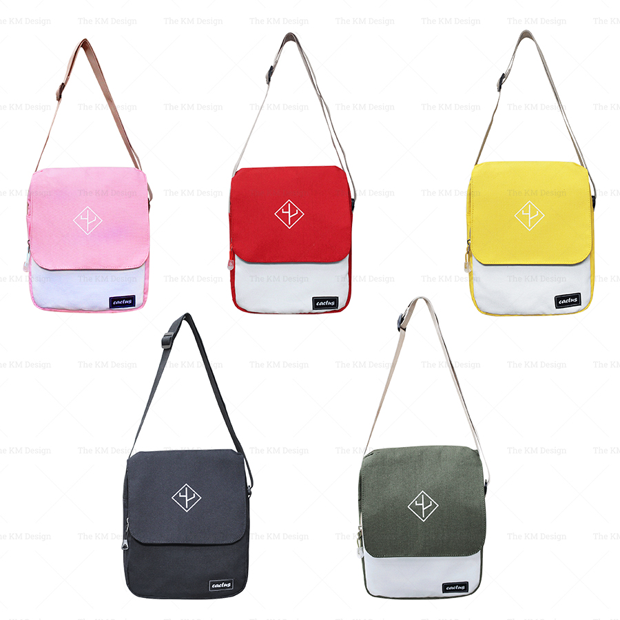 Thekmdesign-túi đeo chéo canvas- túi vải đeo vai-sl04