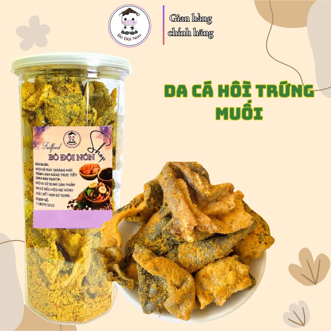 250Gr DA CÁ HỒI TRỨNG MUỐI CHIÊN GIÒN BÒ ĐỘI NÓN