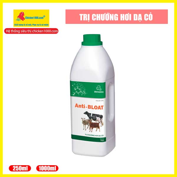 Thuốc Thú Y Anti Bloat Vemedim Trị Chướng Hơi Dạ Cỏ Trên Dê, Bò, Trâu