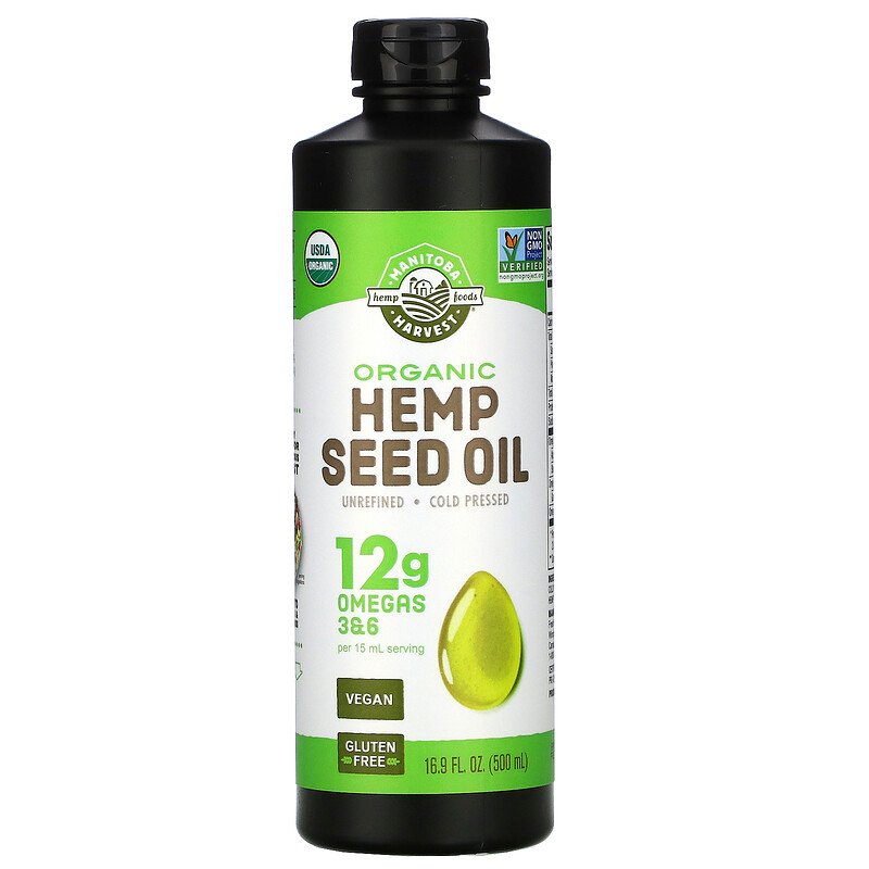 [HCM] Dầu hạt gai dầu (dầu Hemp) Manitoba Harvest, Organic Hemp Seed Oil, 16.9 fl oz (500 ml)