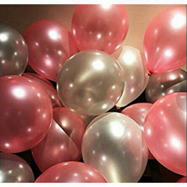 Set bóng bay ánh nhũ bịch 25 bóng