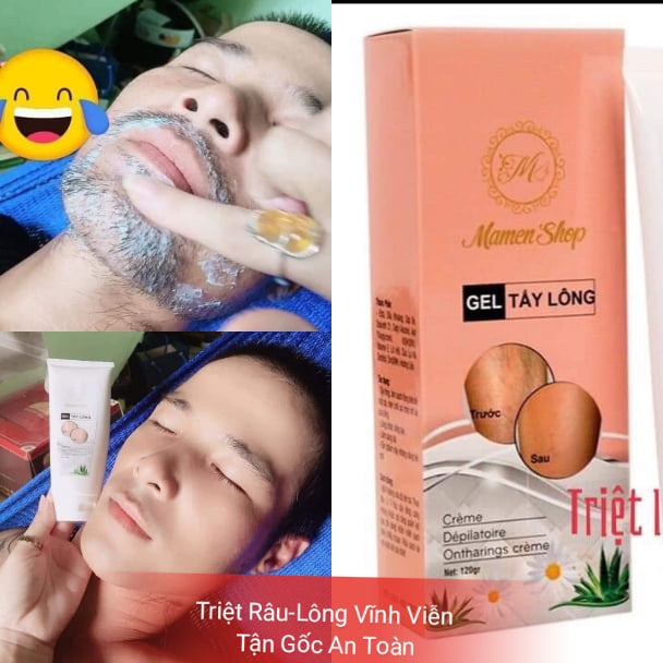 [Tặng 1 serum mỡ trăn] Combo Kem Tẩy Râu Lông Mamen shop 120ml Triệt Râu Ria, Lông Nách, Triêt Lông Vùng BIKINI Lông Tay Chân Cơ thể An Toàn Tại Nhà