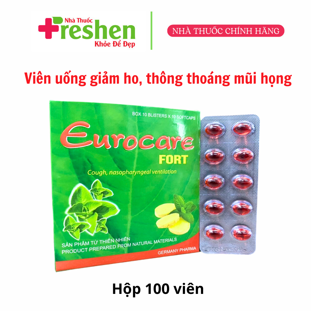 Eurocare Fort giảm ho thông thoáng mủi họng(đỏ) sản phẩm có nguồn gốc xuất xứ rõ ràng đảm bảo chất lượng cam kết sản phẩm y như hình