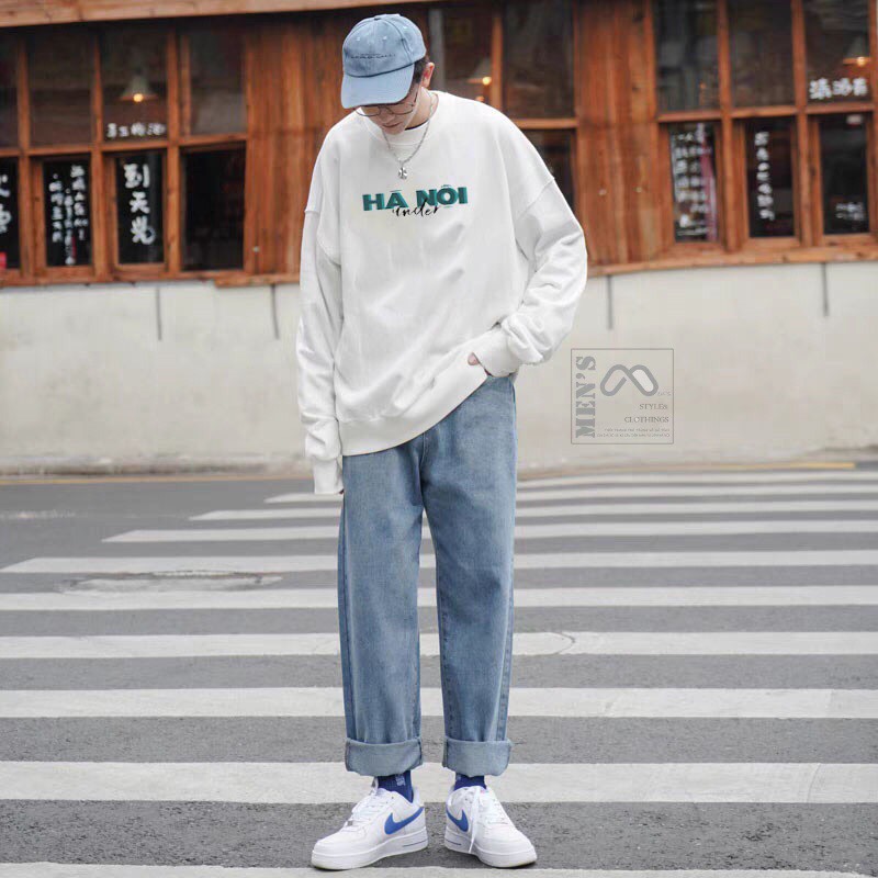 Quần Baggy Jean Nam MENSWEAR, Quần Jean Ống Rộng, Quần jean Nam Dáng Suông Chất Dày Dặn Xịn Sò