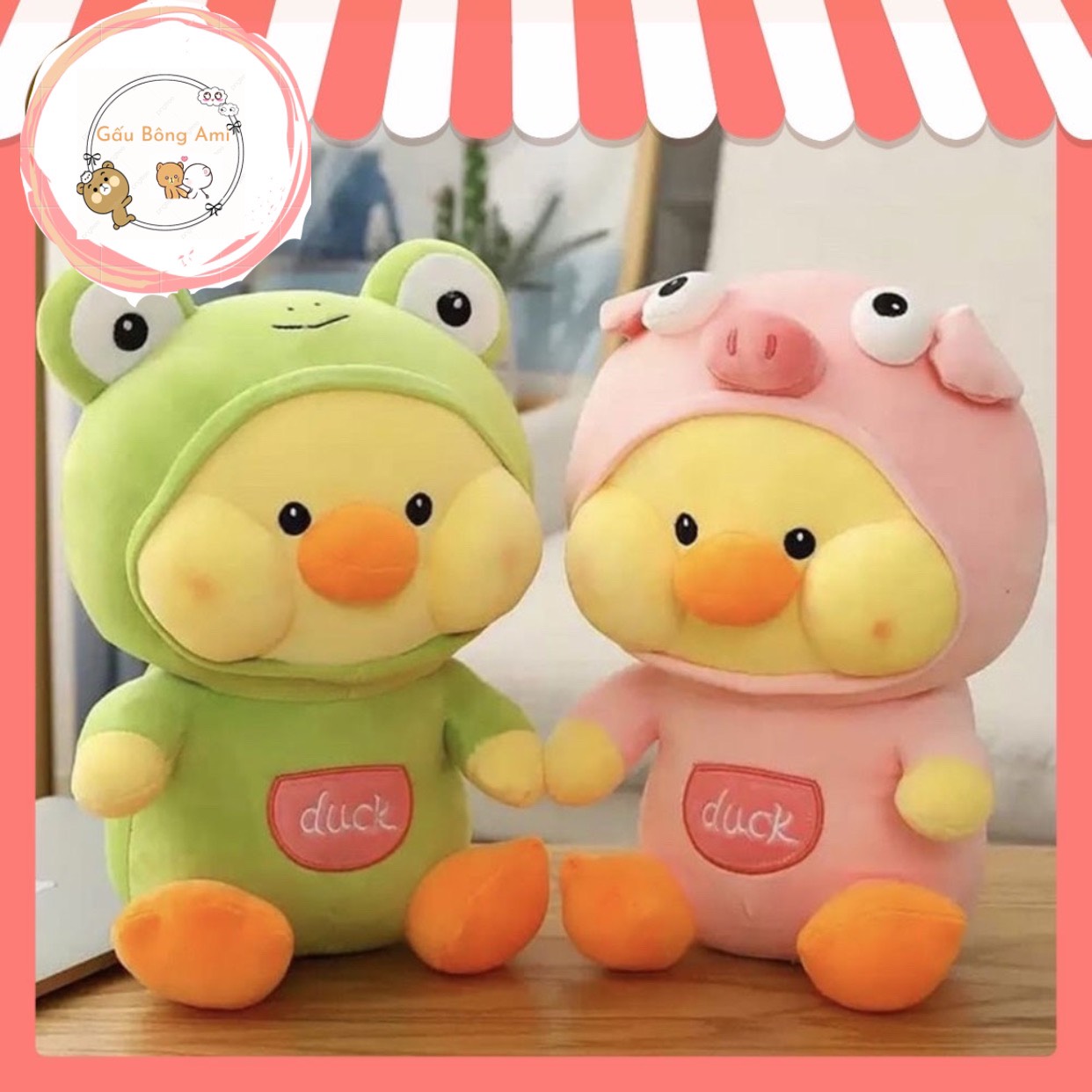 Gấu Bông Vịt Má Phính - Vịt Má Bánh Bao - Gấu Bông Mina