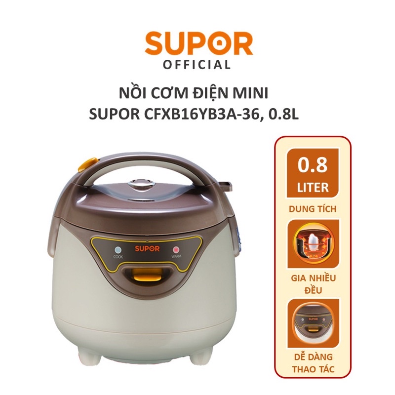 Nồi cơm điện cơ supor cfxb16yb3vn-36