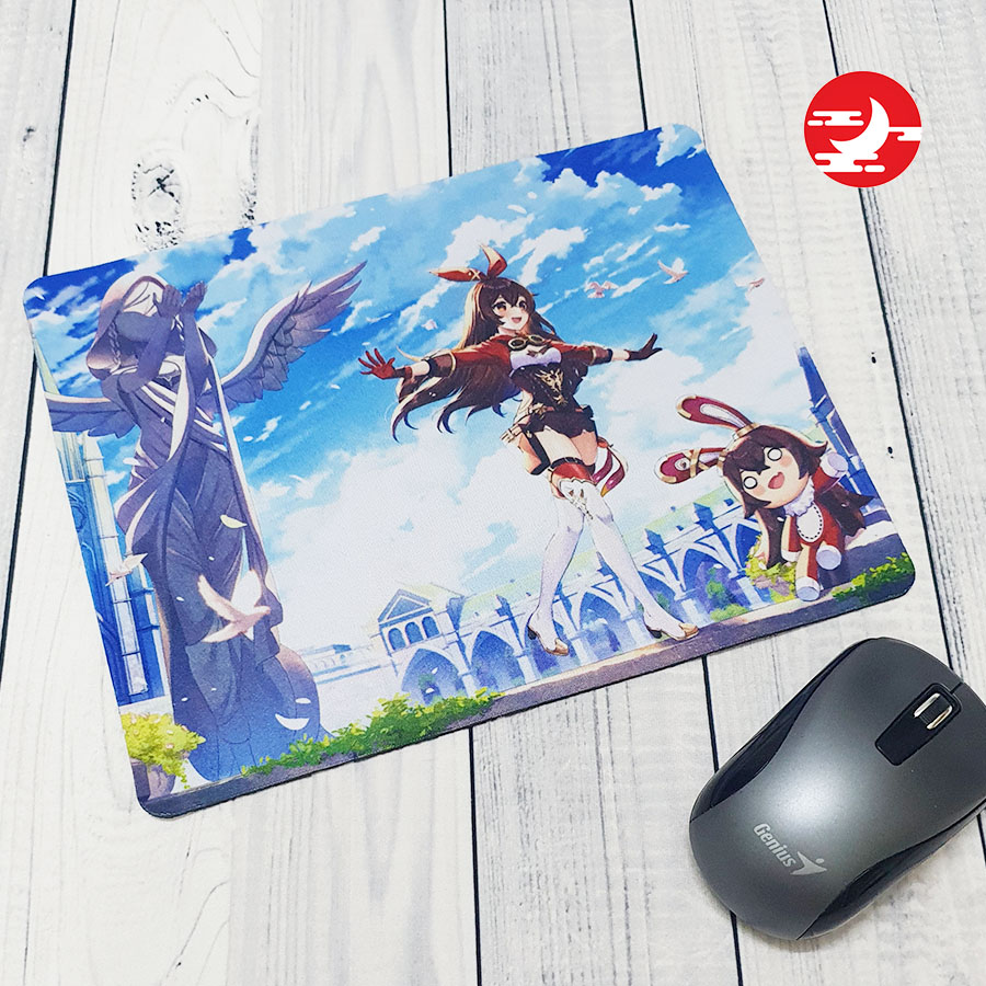 Pad chuột Bàn di chuột Lót chuột Anime Game Genshin Impact 20cm x 24cm