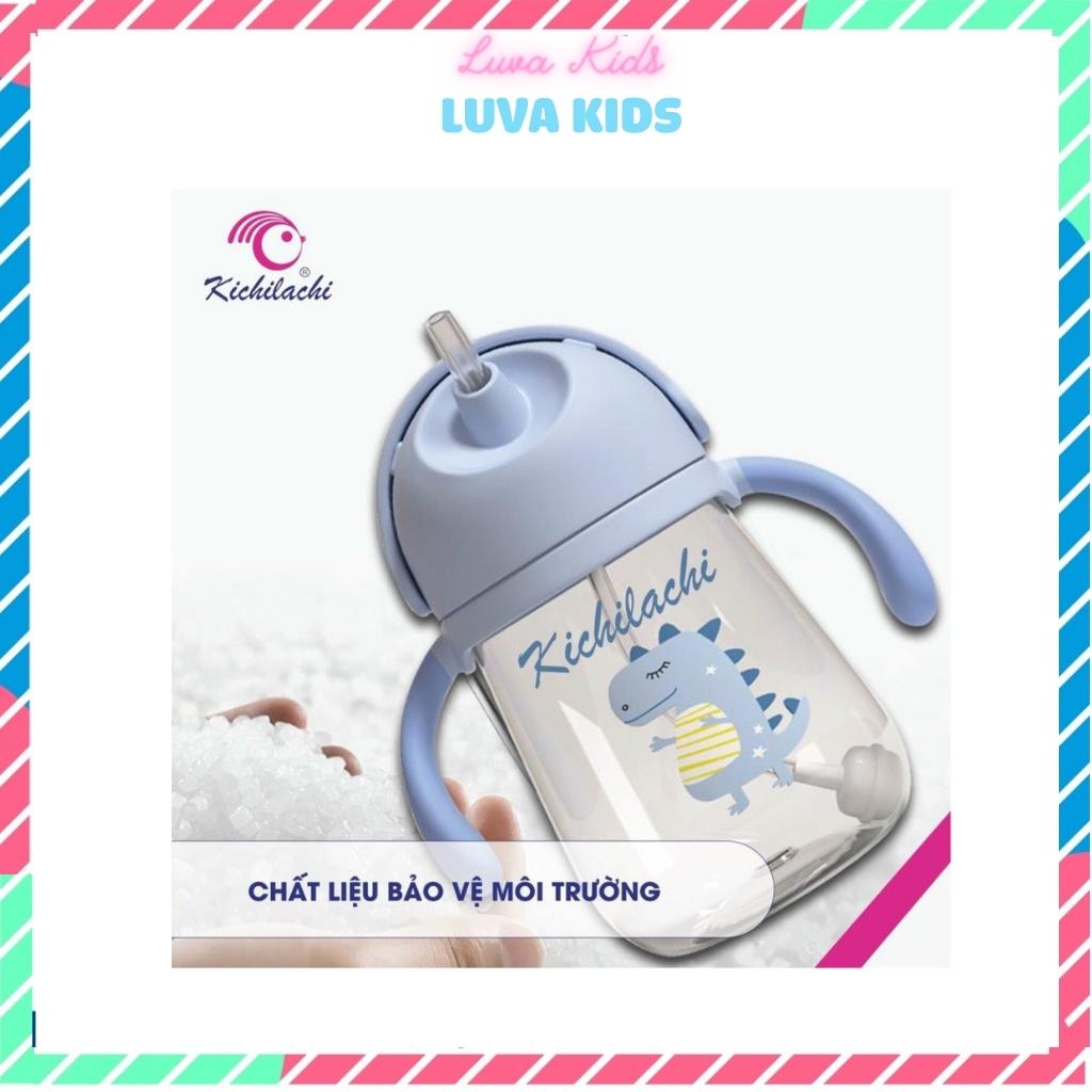 Bình tập uống nước cho bé Kichi, bình tập hút cho bé Luva Kids