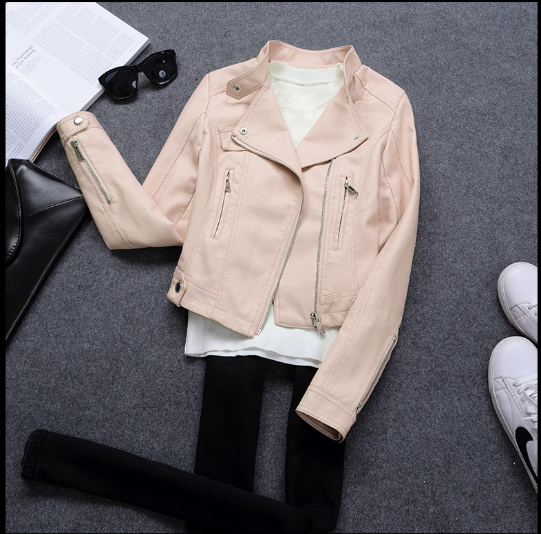 Áo khoác da nữ cao cấp new PU Jacket Leather hàng nhập chất đẹp