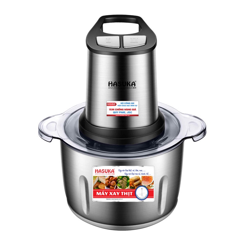 Máy xay thịt hasuka hsk-123, thiết kế cao cấp, công suất cao, hiệu quả model 2021