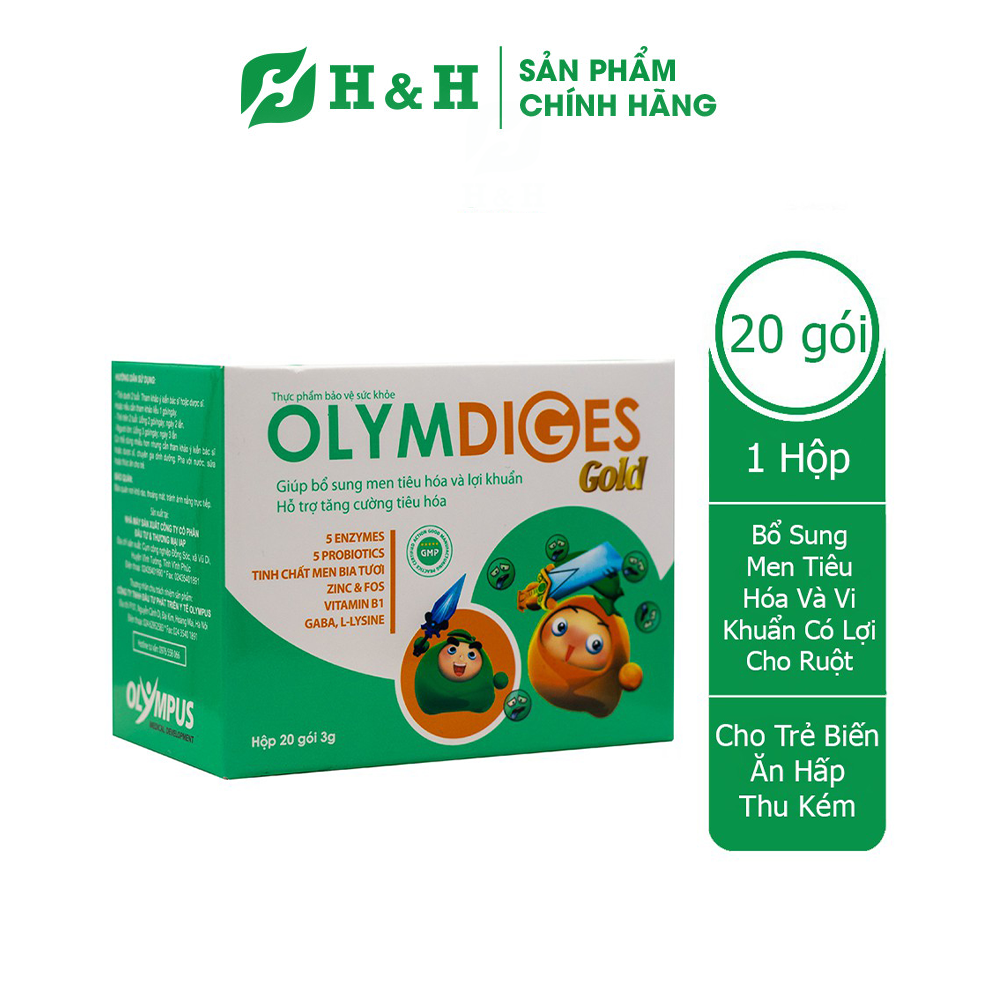 [HCM] Cốm Olymdiges Gold - Bổ sung men tiêu hoá và vi khuẩn có lợi cho đường ruột khoẻ mạnh (20 gói)