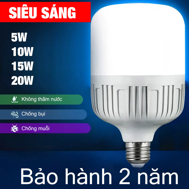 Bóng đèn LED bulb 5w,10w,15w siêu sáng- tiết kiệm điện ánh sáng trắng