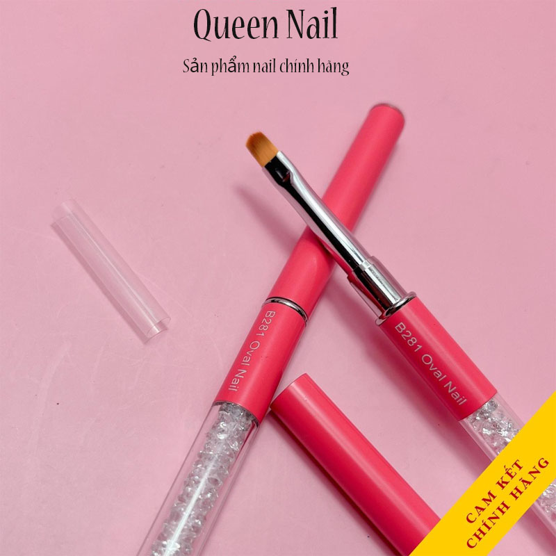 Cọ Đắp Gel Đầu Tròn Cán Đá - Cọ đắp nail bản tròn chuyên dụng, bền đẹp