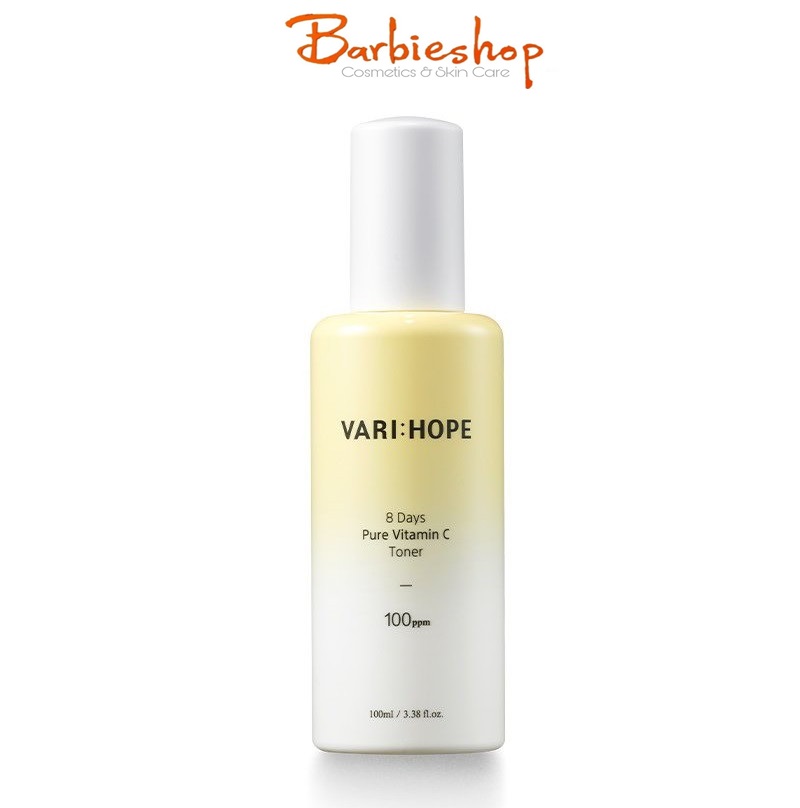 Nước hoa hồng vari hope 8days pure vitamin c toner 100ml
