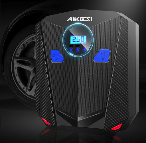 Bơm lốp ô tô xe hơi điện tử tự ngắt AIKESHI - Bảo hành 12 tháng -  phụ kiện chuyên dành cho xe ô tô - Bơm lốp ô tô - Bơm xe hơi điện tử thông minh AIKESI