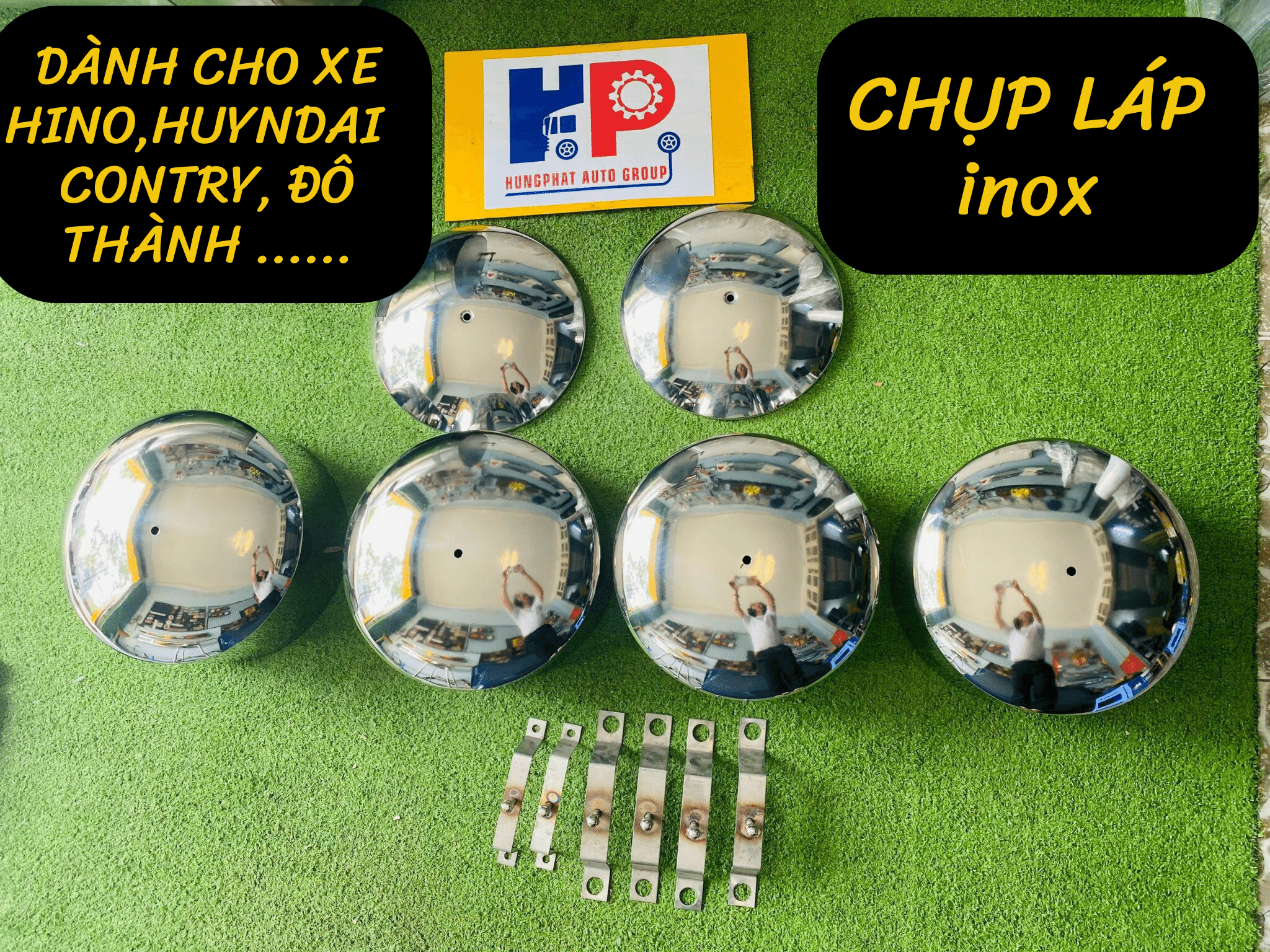 Chụp láp, chụp ốc inox cho tất cả dòng xe tải hino,huyndai contry, đô thành .... , ô tô, xe hơi