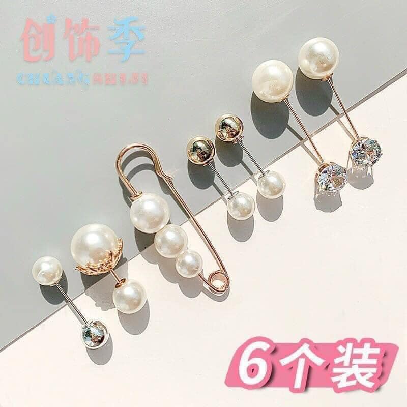 Set 7 mẫu khuy ngọc trai cài áo siêu hot-châm cài áo -khuy cài áo ngọc trai-khuy cài áo kiểu