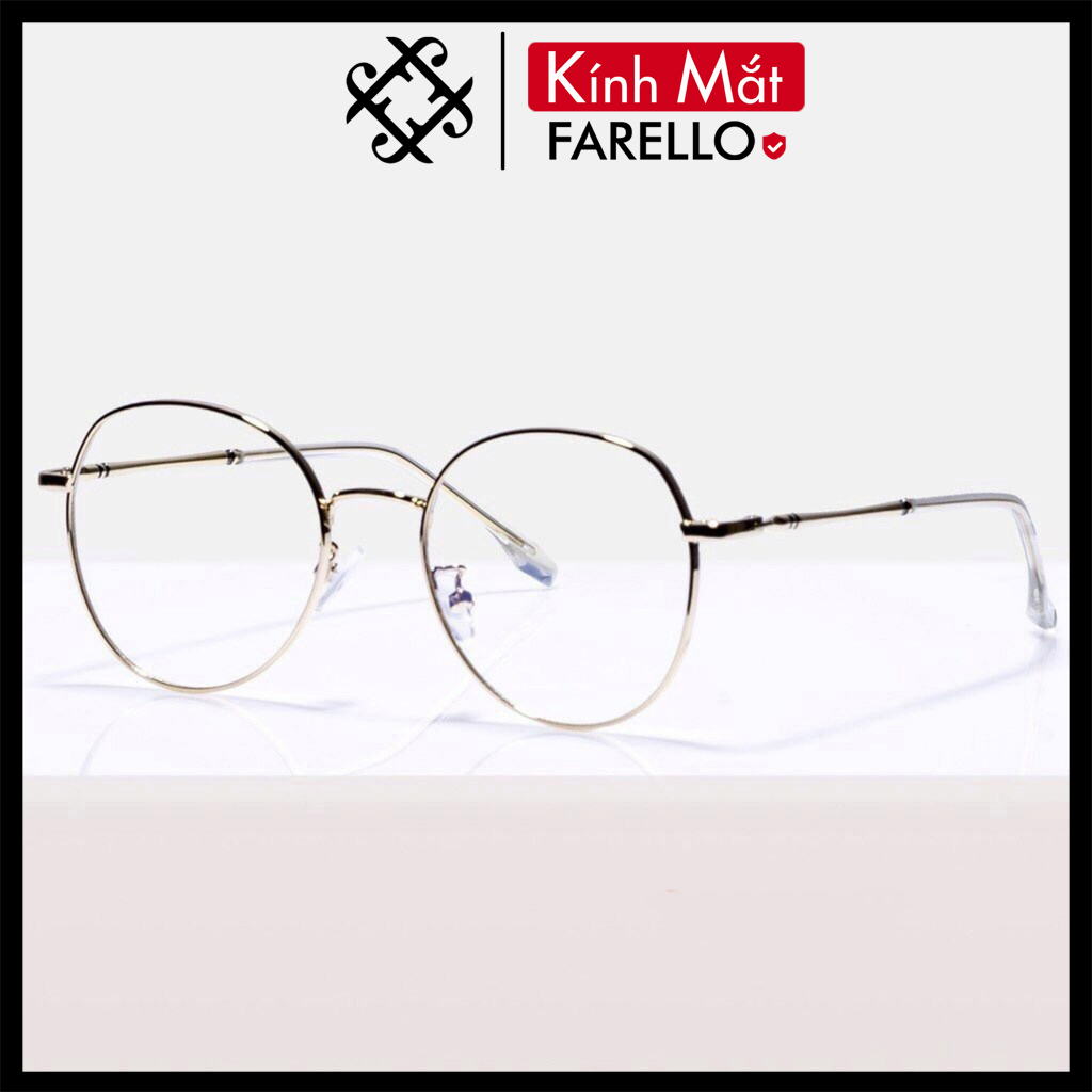 Gọng kính cận FARELLO chất liệu kim loại phụ kiện thời trang nam nữ 72319 nhiều màu