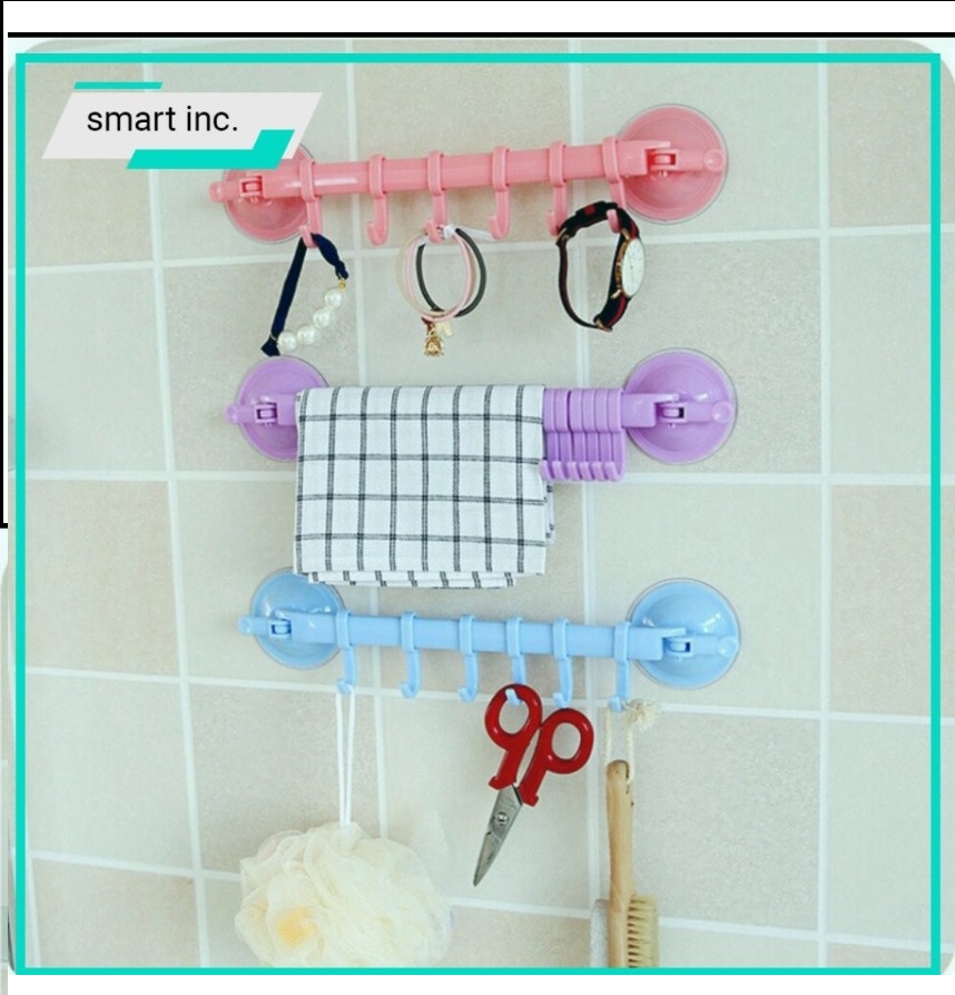 [HCM]MÓC DÁN TƯỜNG ĐA NĂNG THANH TREO MÓC DÁN NHÀ TẮM MÓC HÚT CHÂN KHÔNG MÓC TREO QUẦN ÁO