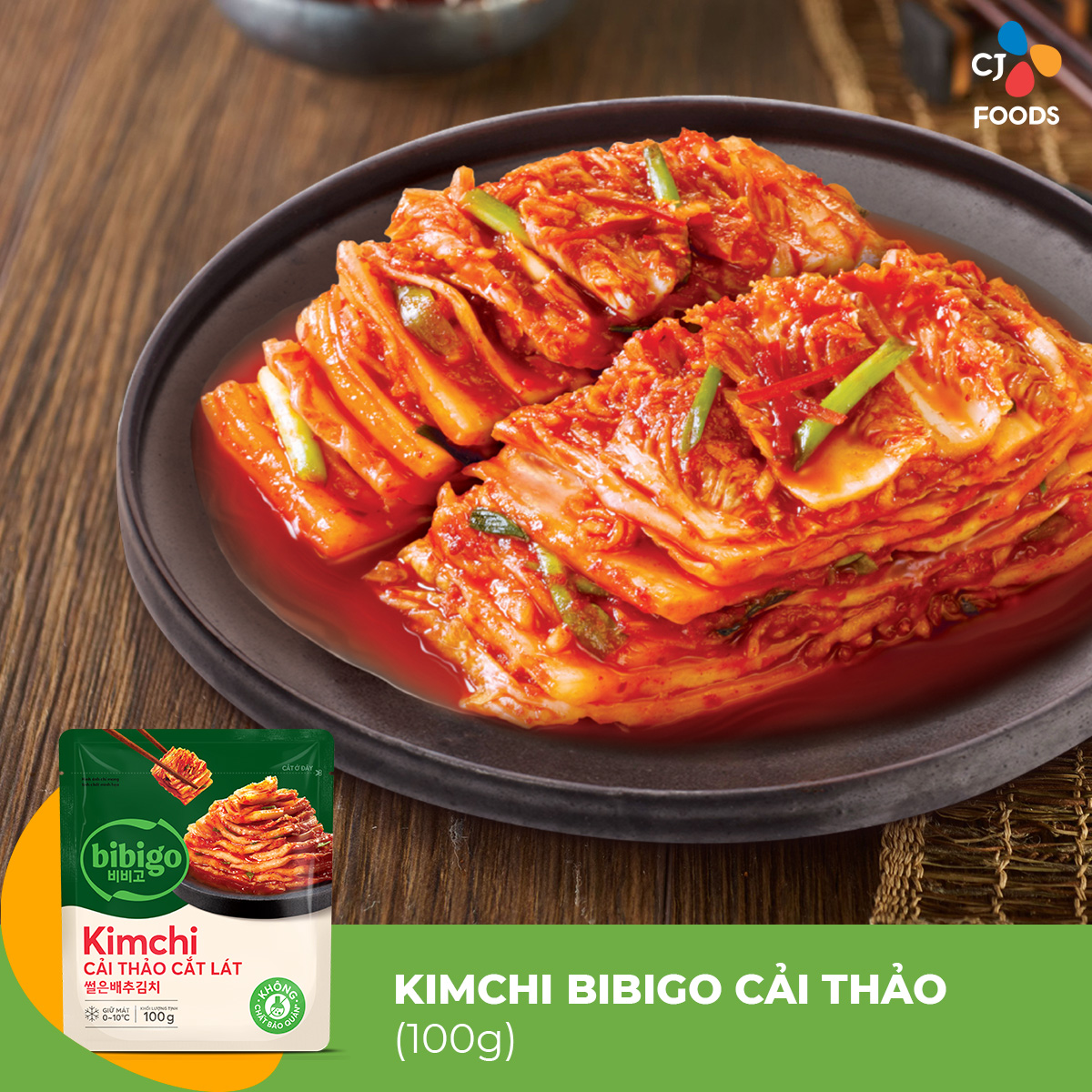 [HCM_HN] Kim chi Cải thảo Bibigo túi 100g (cải thảo/cải thảo ít cay/cải thảo khóa tươi) - Bao bì mới