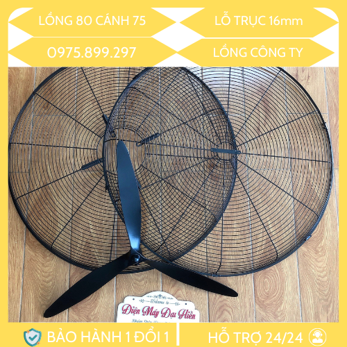 Compo 2 trong 1 . lồng và cánh quạt 750 lỗ trục 16mm . công ty komatsu - gale - deton . cánh 75 - lồng 80cm