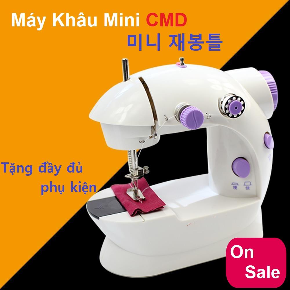 Máy khâu mini, máy may gia đình, máy may mini cmd thiết kế nhỏ gọn, đường may chuẩn, dễ dàng sử dụng, hoạt động êm, khâu vá tiện lợi.