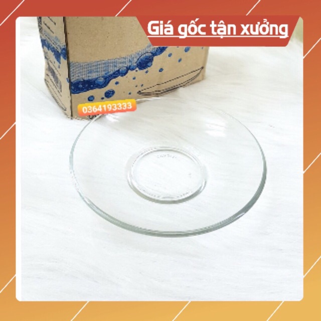 6 Đĩa thủy tinh kê cốc chén 13cm