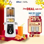 Máy ép chậm Gilux ép kiệt bã, ép nguyên quả, giữ nguyên dưỡng chất, lưỡi dao cắt mạnh mẽ, trục ép tích hợp