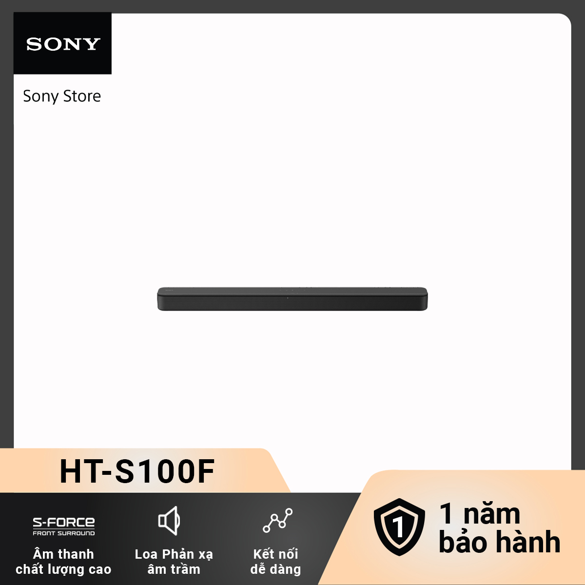 Loa thanh Sony 2.1 kênh, tích hợp Bluetooth® | Sony HT-S100F