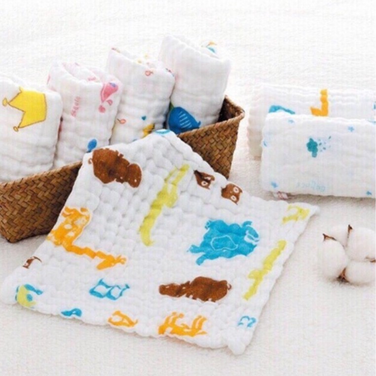 Set 5 khăn sữa aden 6 lớp cao cấp 30x30cm bqshop