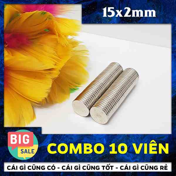 [HCM]COMBO 10 Viên Nam Châm Điện Lực Hút Siêu Mạnh 15x2mm