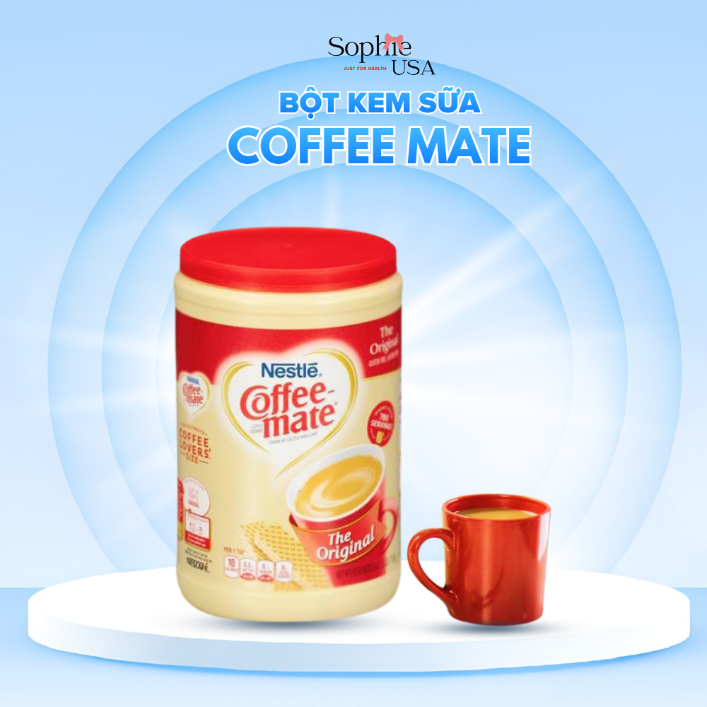 (HÀNG MỸ) BỘT KEM PHA CÀ PHÊ NESTLE COFFEE MATE ORIGINAL 1.5KG