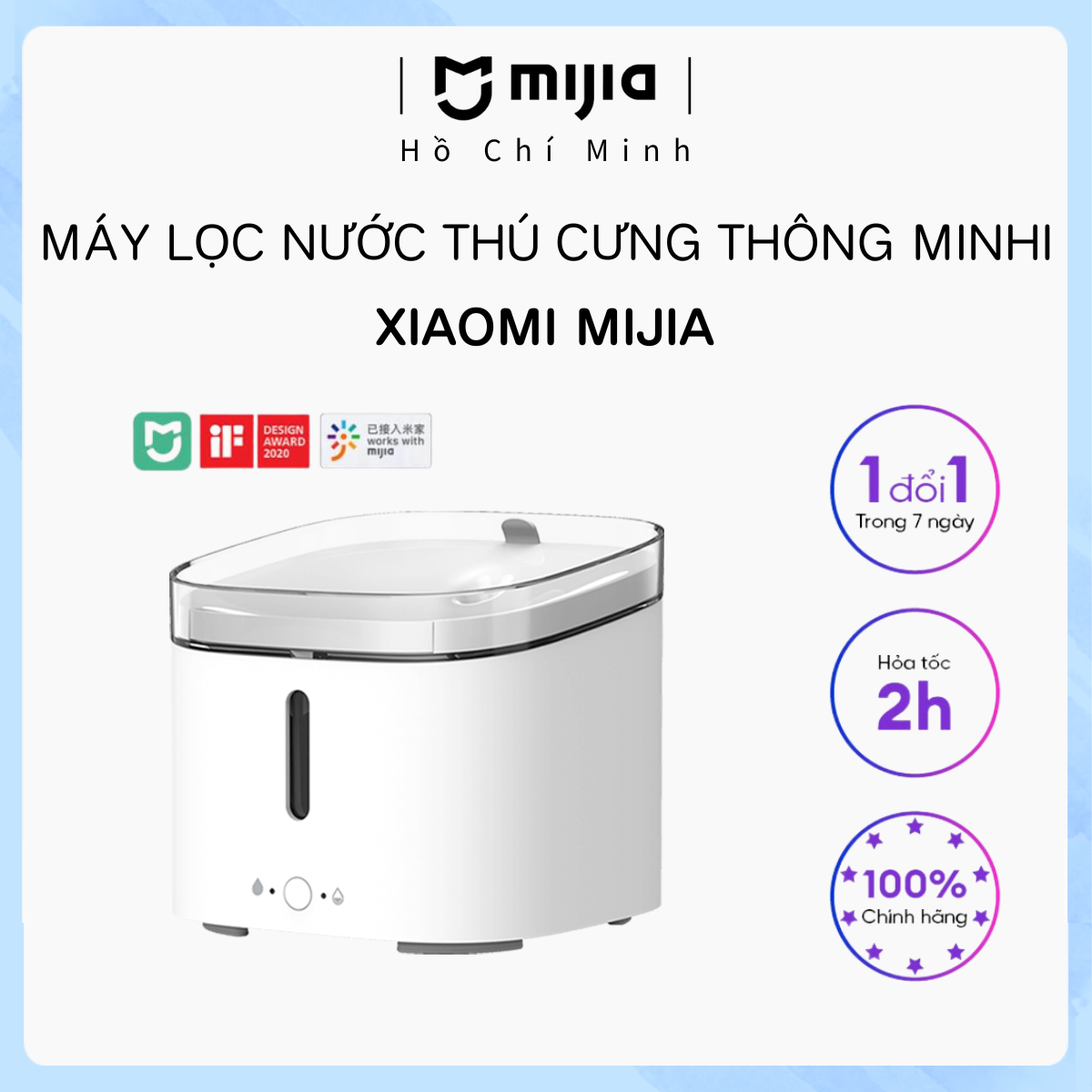 Máy uống nước thú cưng thông minh xiaomi máy uống nước tự động im lặng cho chó mèo với điều khiển từ xa mijia app - mijia hcm