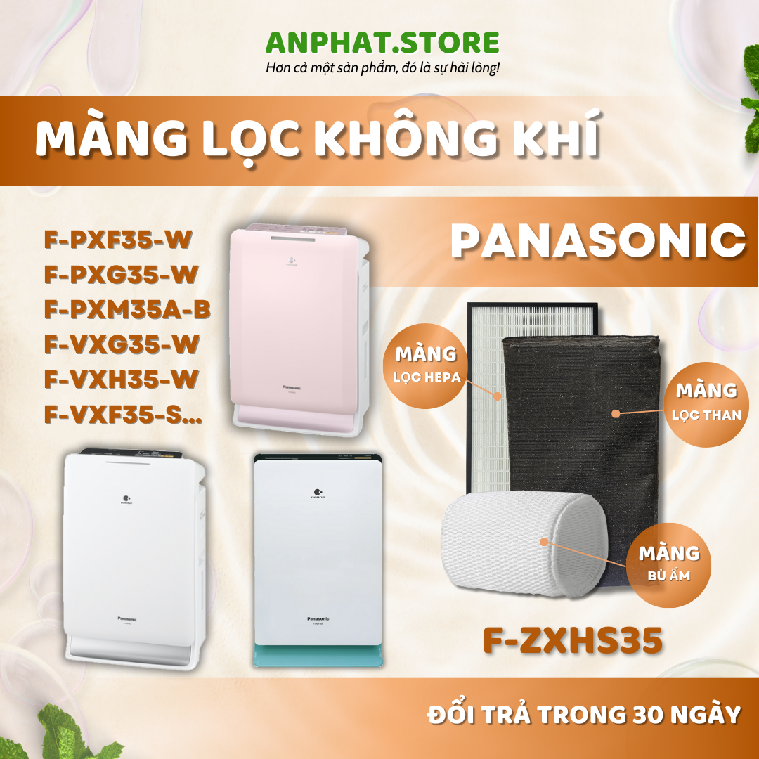 Màng lọc không khí panasonic: f-pxf35-w, f-pxg35-w, f-vxf35-s, f-vxg35-w, f-vxh35-w,... màng lọc hepa, màng lọc than hoạt tính