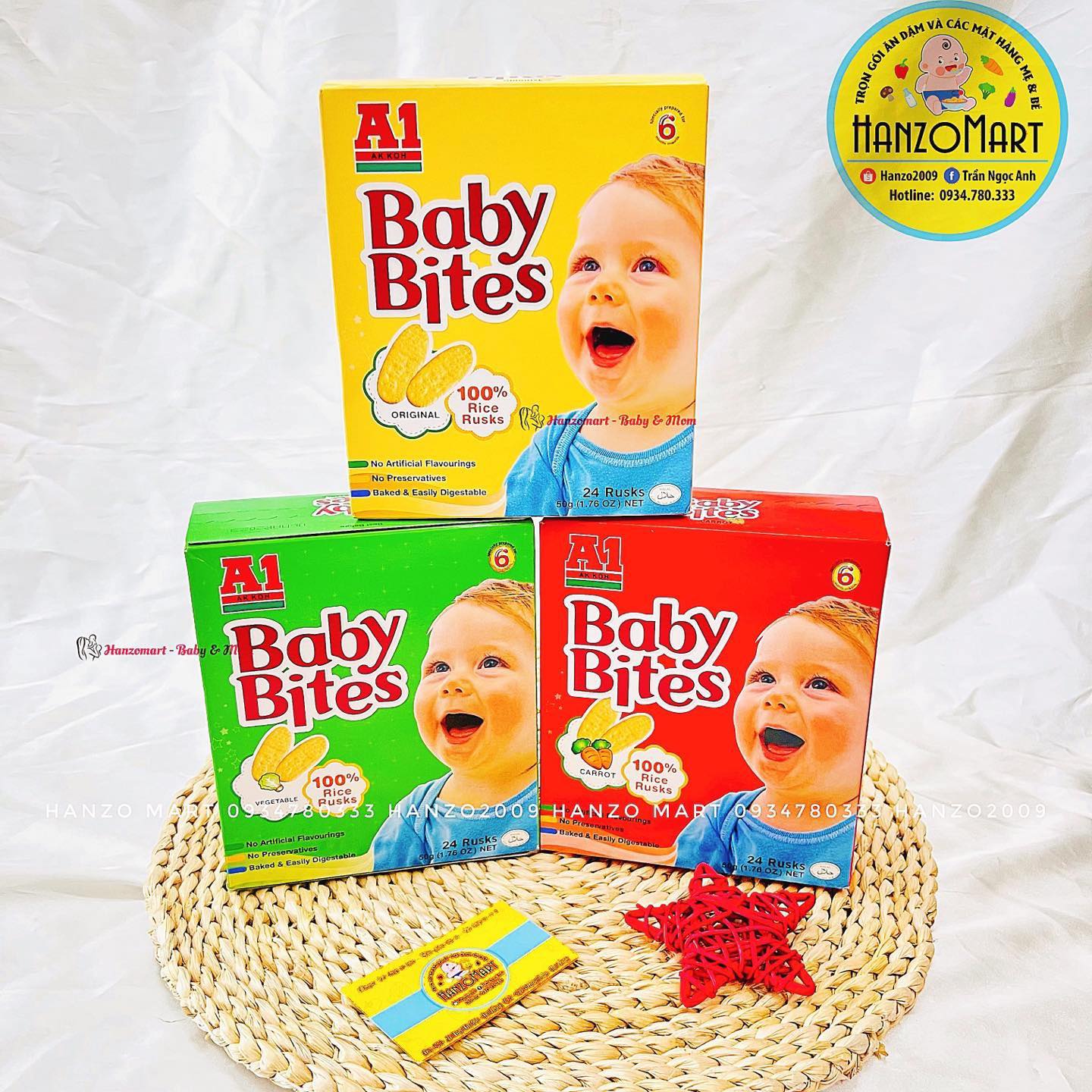 [6M+] Bánh Gạo Ăn Dặm Baby Bites