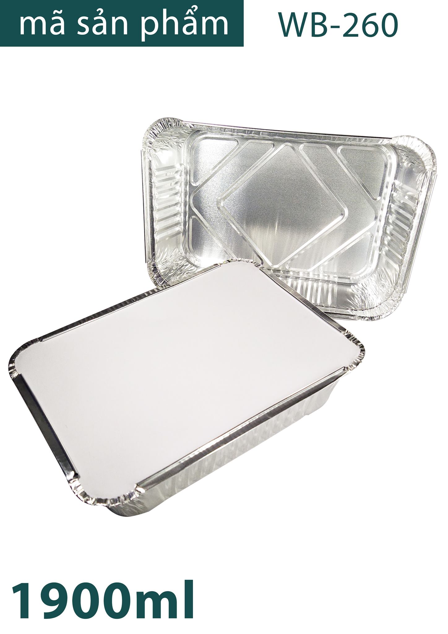 "CAO CẤP" SET 10 HỘP - CÓ CHỨNG CHỈ VS ATTP HỘP NHÔM - KHAY GIẤY BẠC ĐỰNG THỨC ĂN DÙNG 1 LẦN 1 NGĂN 1900ML
