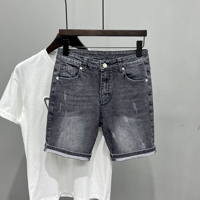 Quần Jean Nam Short Xanh bạc Đen Xám trẻ trung sang trọng mẫu Mới Vải mềm mịn co giãn  win 69