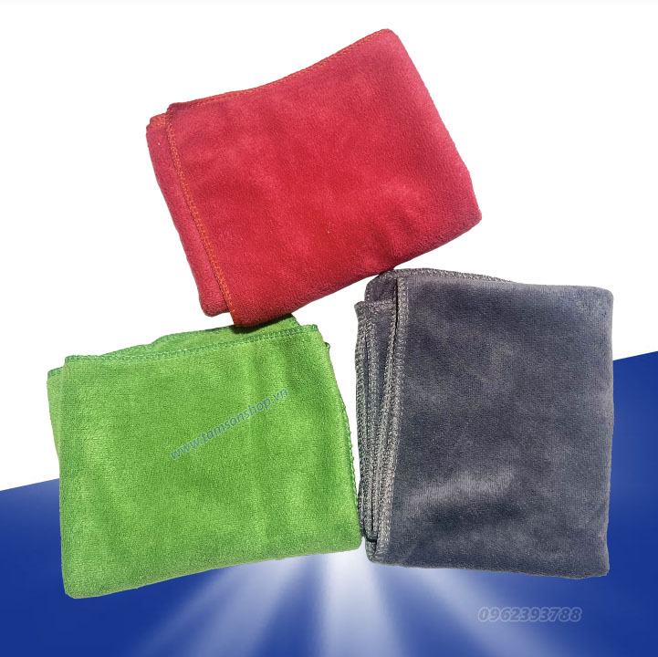 Combo 3 Khăn lau xe đa năng thấm nước tốt, lau khô nước rửa xe