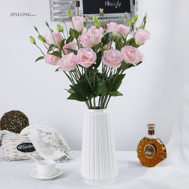 Cành hoa lan tường loại mới 2 bông 1 nụ/Hoa lụa