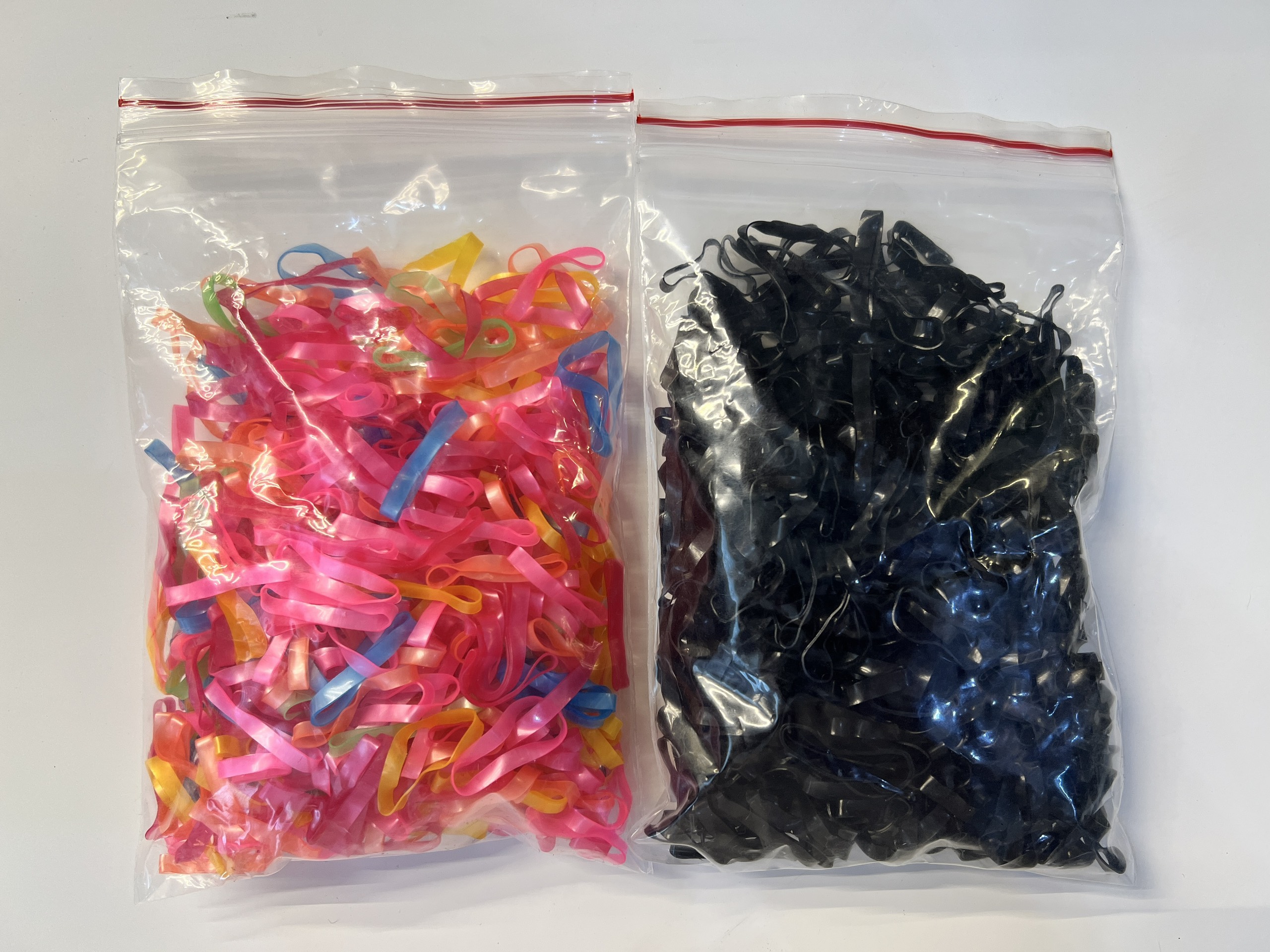 Gói 100g chun buộc tóc màu đen & nhiều màu dày dặn